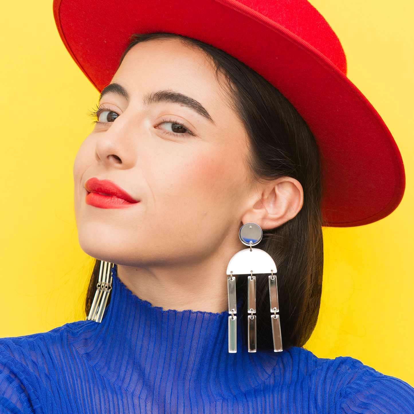 Maxi pendientes Algas Mirror