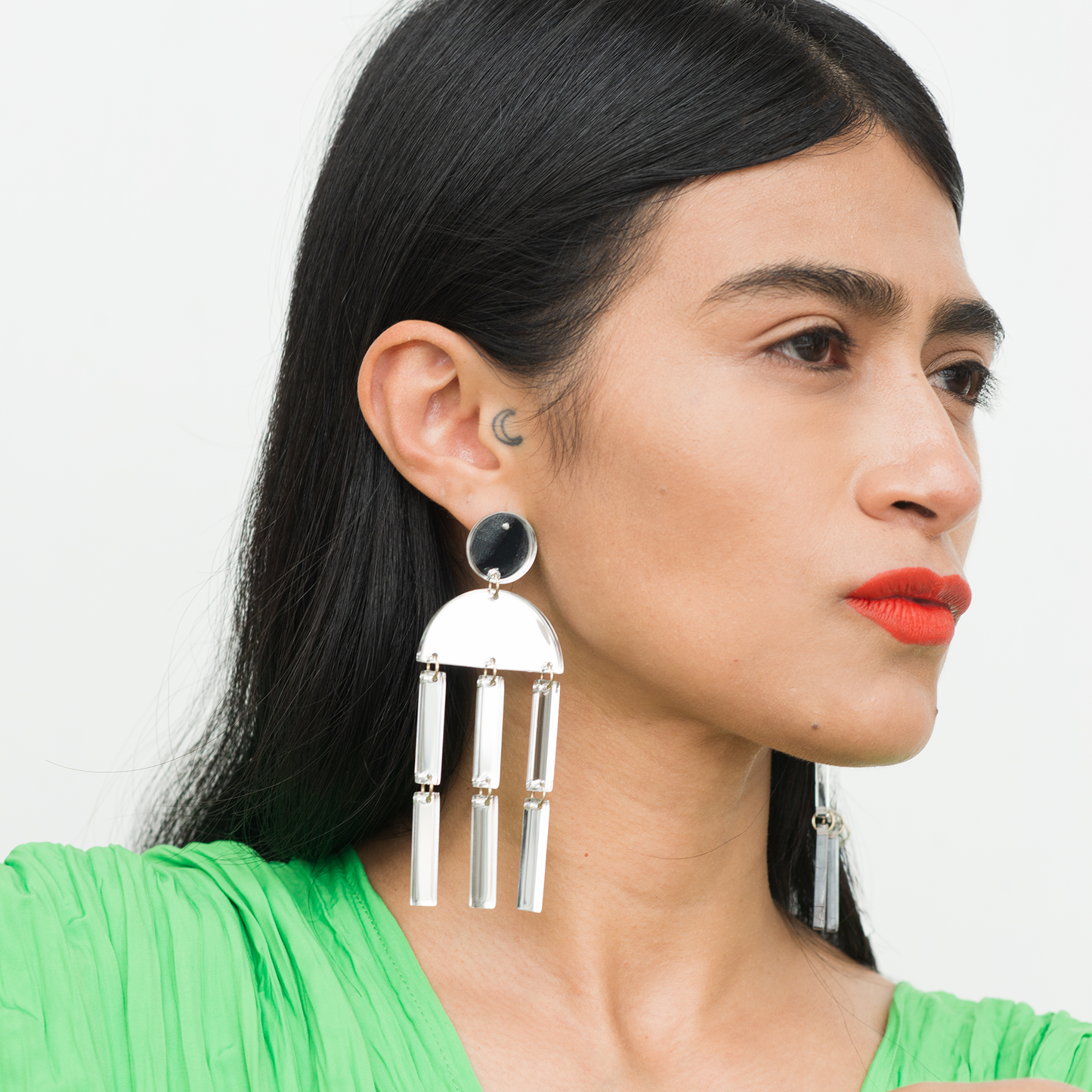 Maxi pendientes Algas Mirror