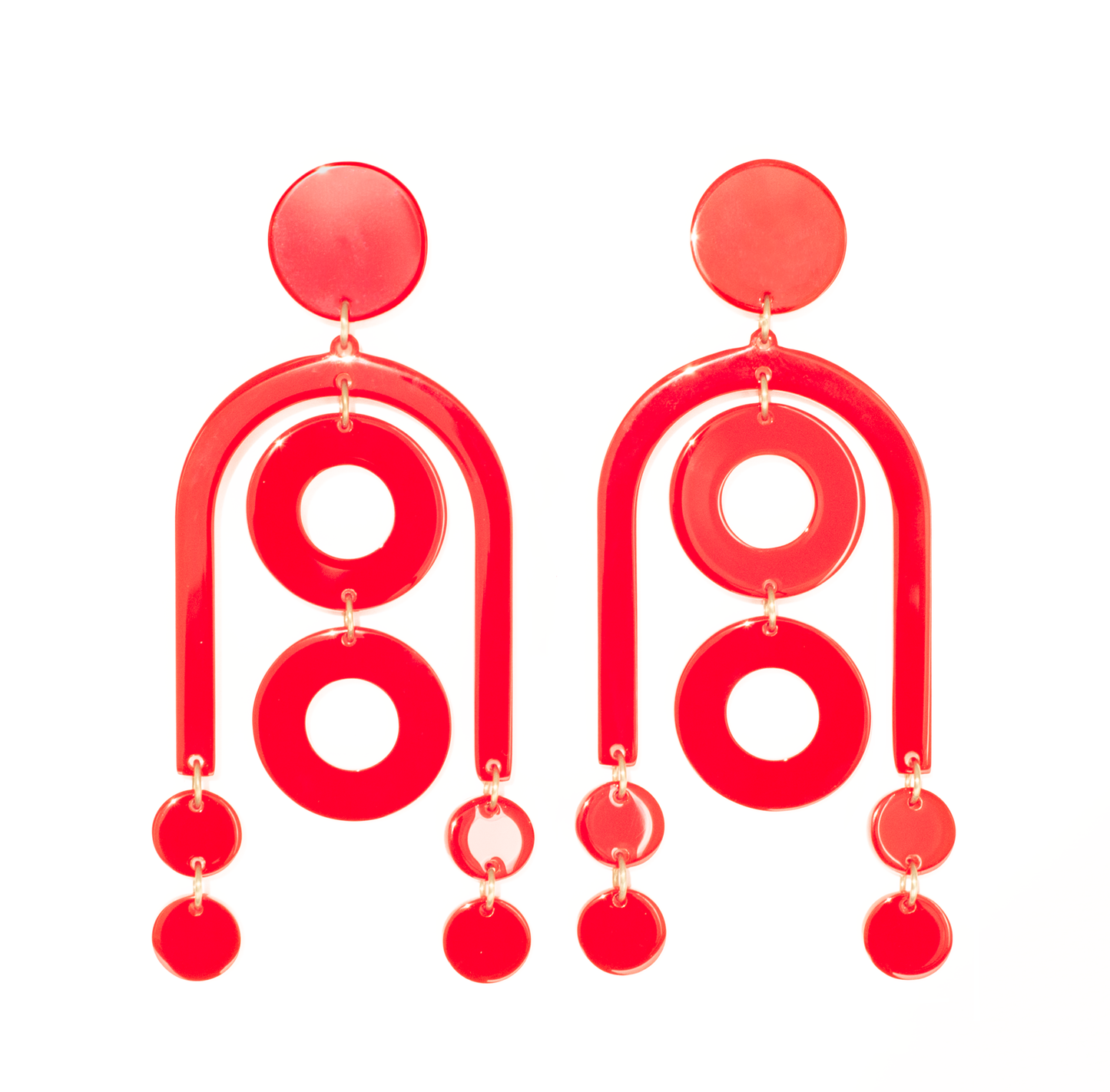 Maxi aretes rojos Arrecife