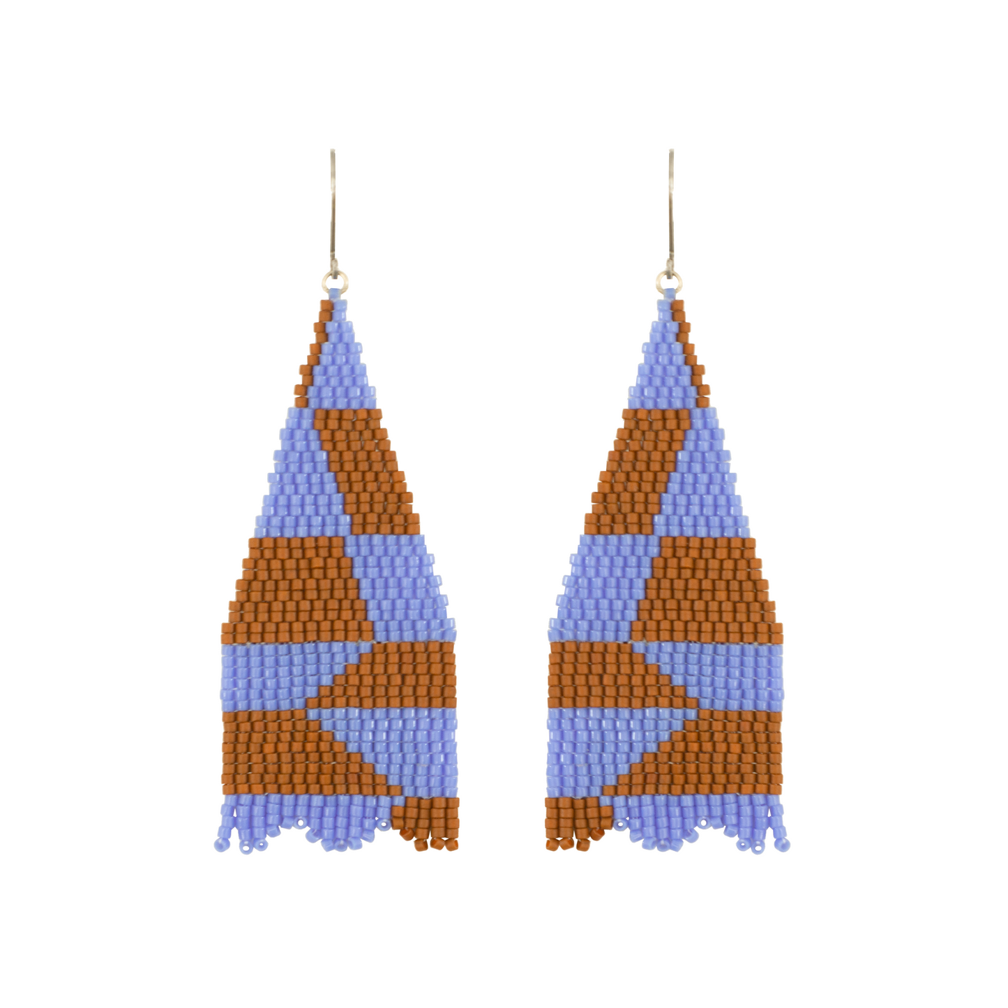 Aretes abstractos Carmen - Azul Bígaro / Siena