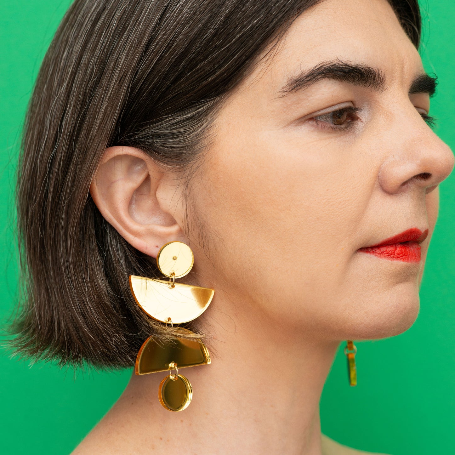 Aretes dorados Coral