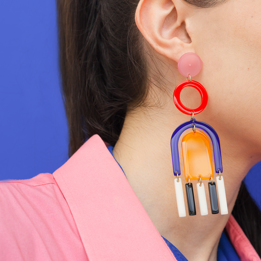 Maxi pendientes multicolor Faro Memphis