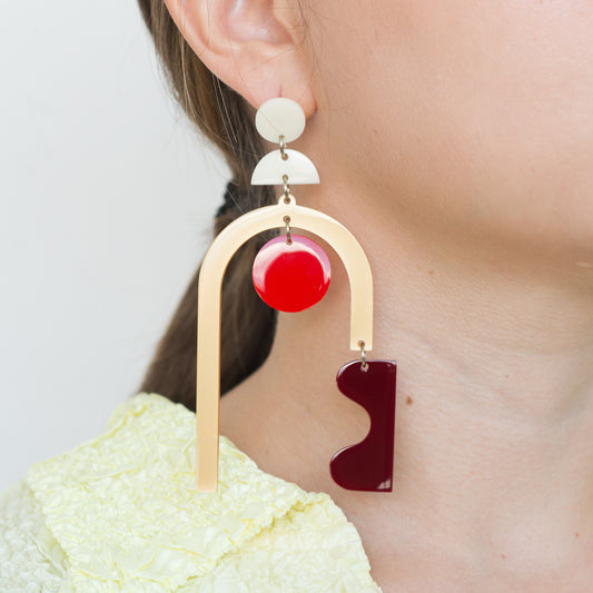 Maxi aretes contemporáneos Ocaso