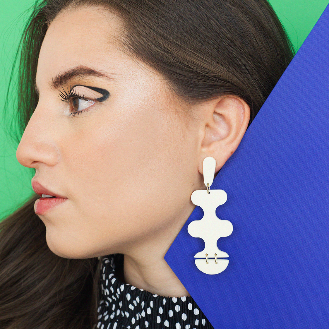 Aretes de acrílico Olas
