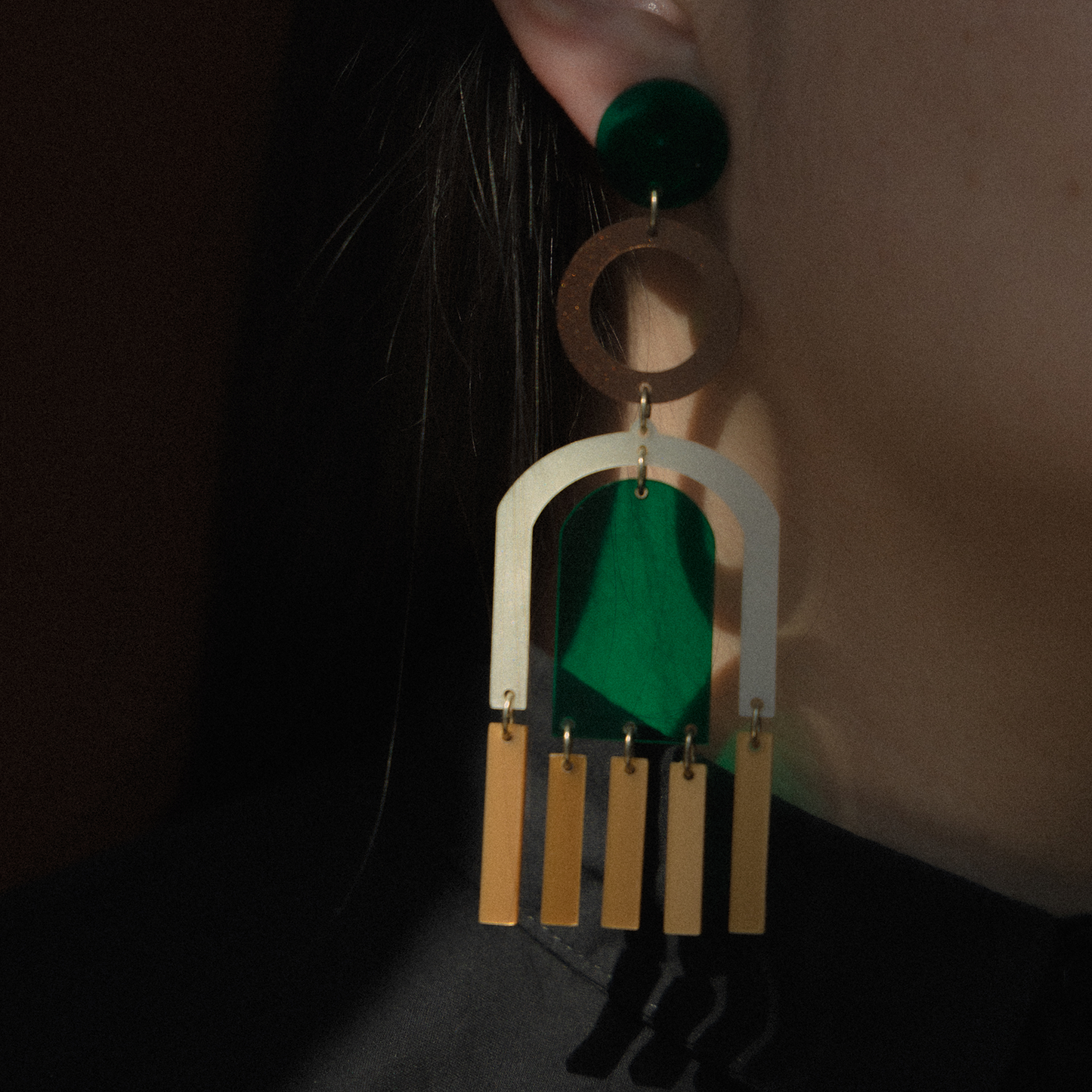 Aretes simétricos multicolor Faro