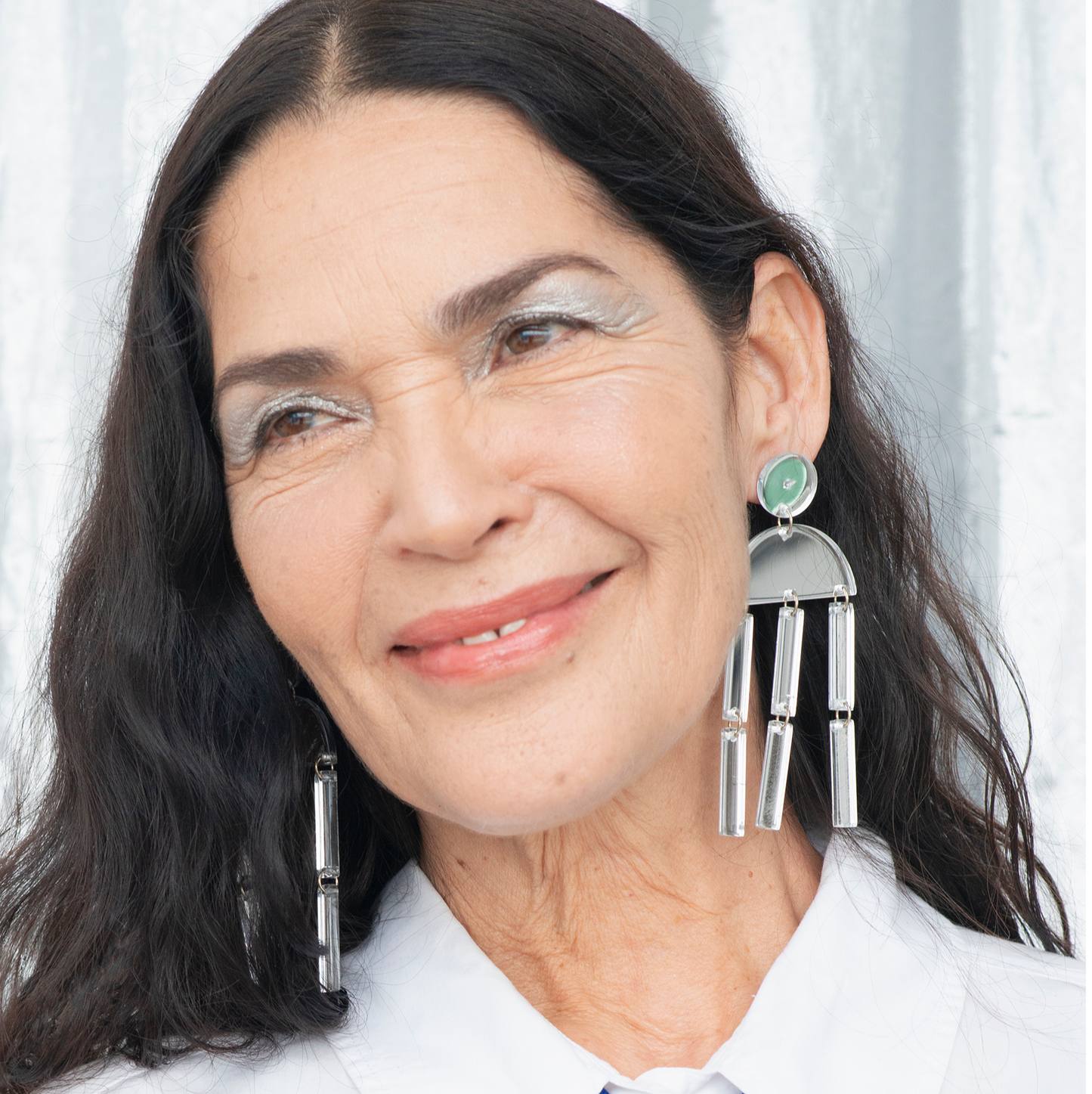 Maxi pendientes Algas Mirror
