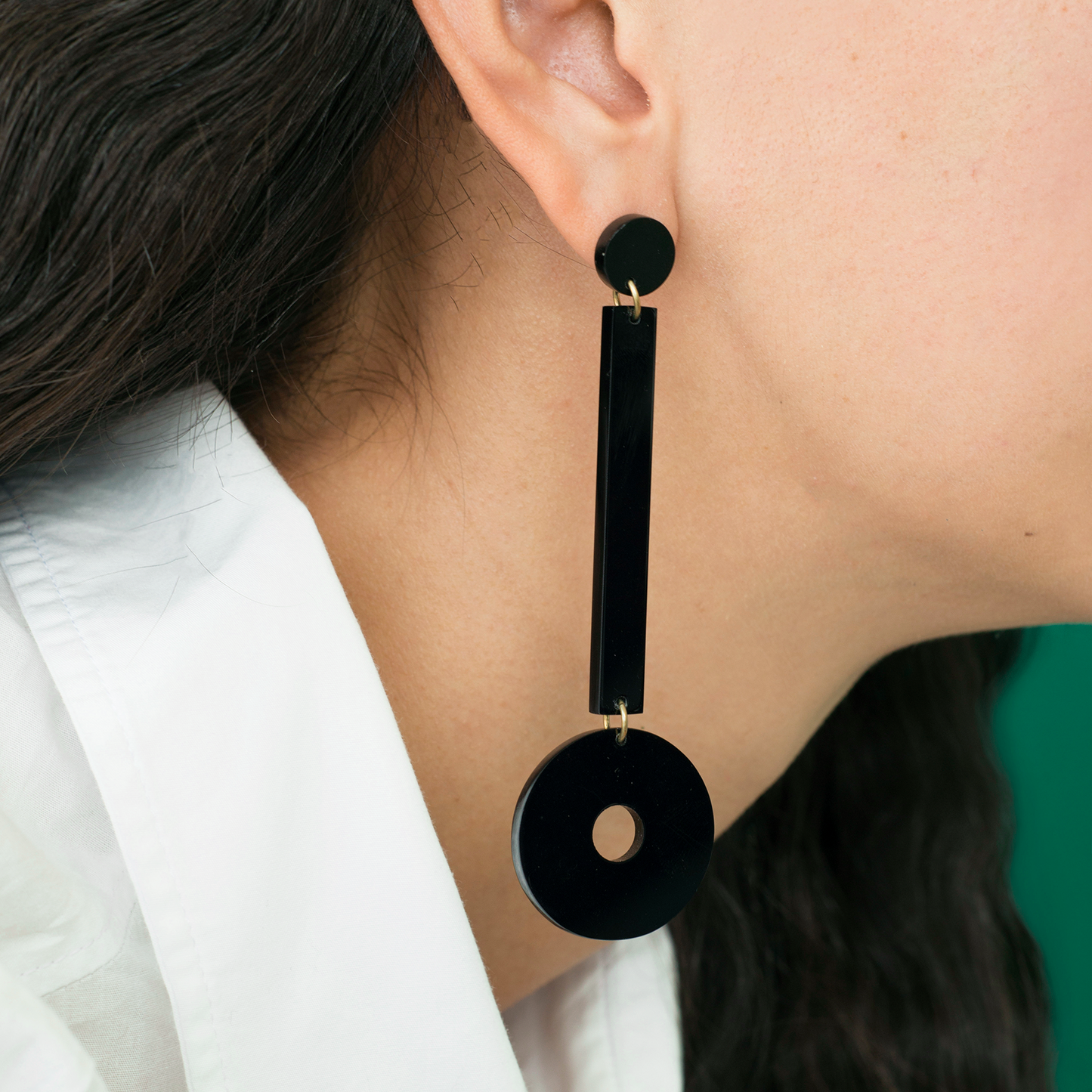 Aretes geométricos de acrílico Barracuda