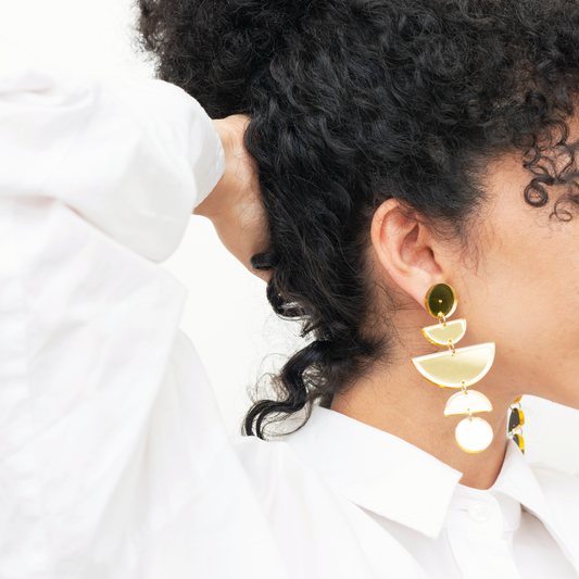 Pendientes dorados Concha