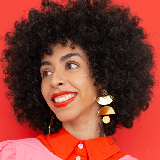 Aretes dorados Coral