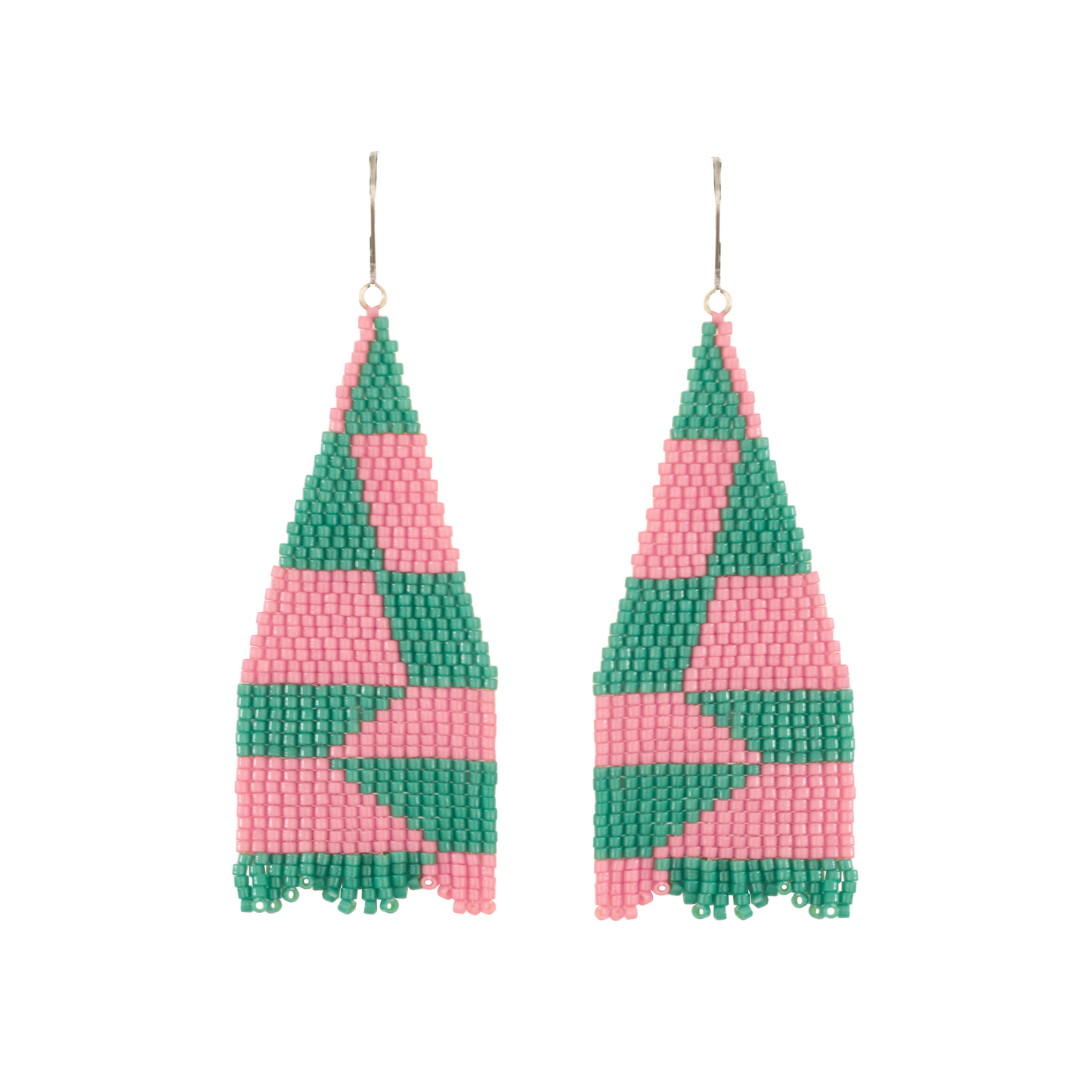 Aretes bicolor Carmen - Rosa / Verde