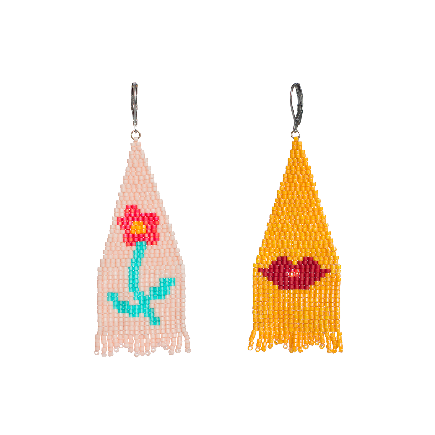 Pendientes tejidos Flor y Canto
