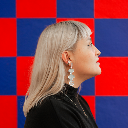 Midi pendientes Olas Mirror