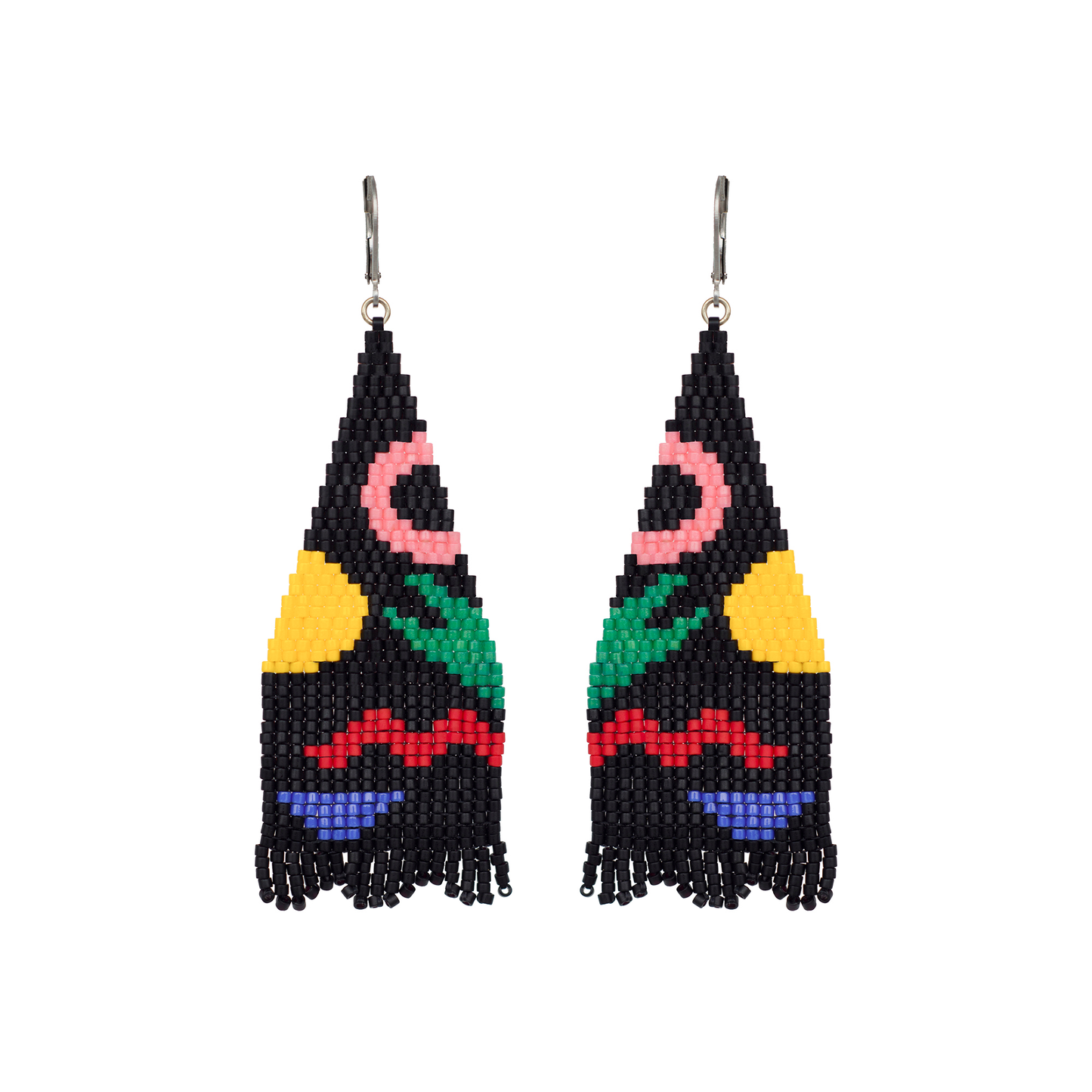 Pendientes abstractos blancos Taro