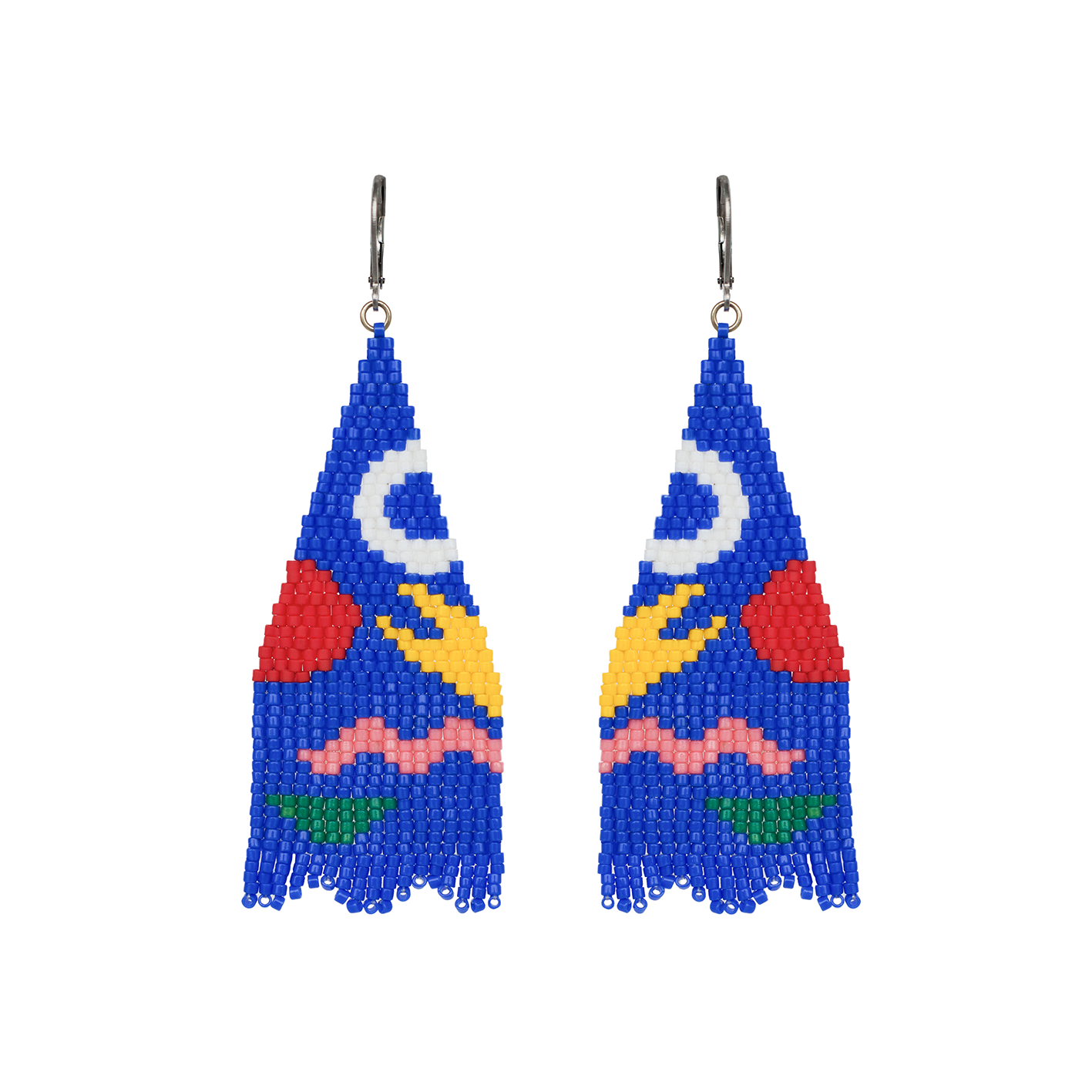 Pendientes abstractos blancos Taro