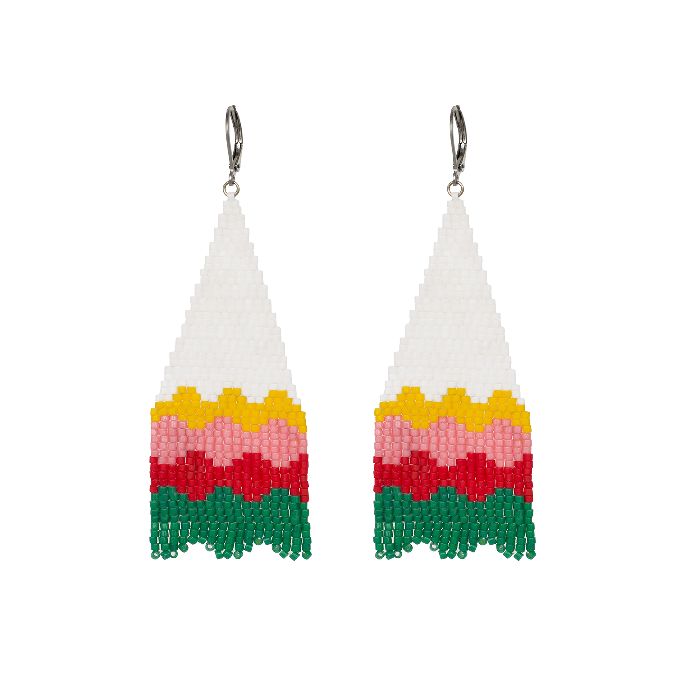 Pendientes tejidos blancos Varvara - White