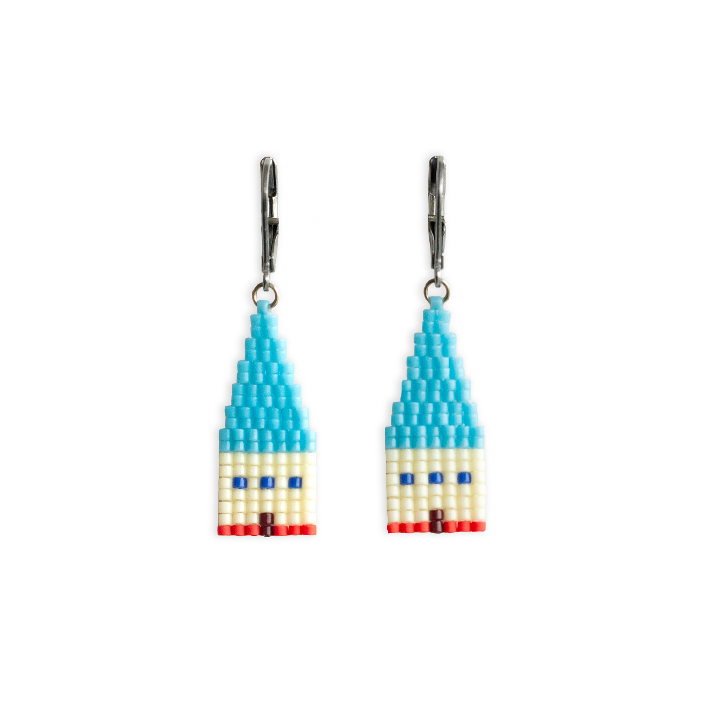 Aretes Casitas - Crema