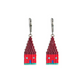Aretes Casitas - Rojas