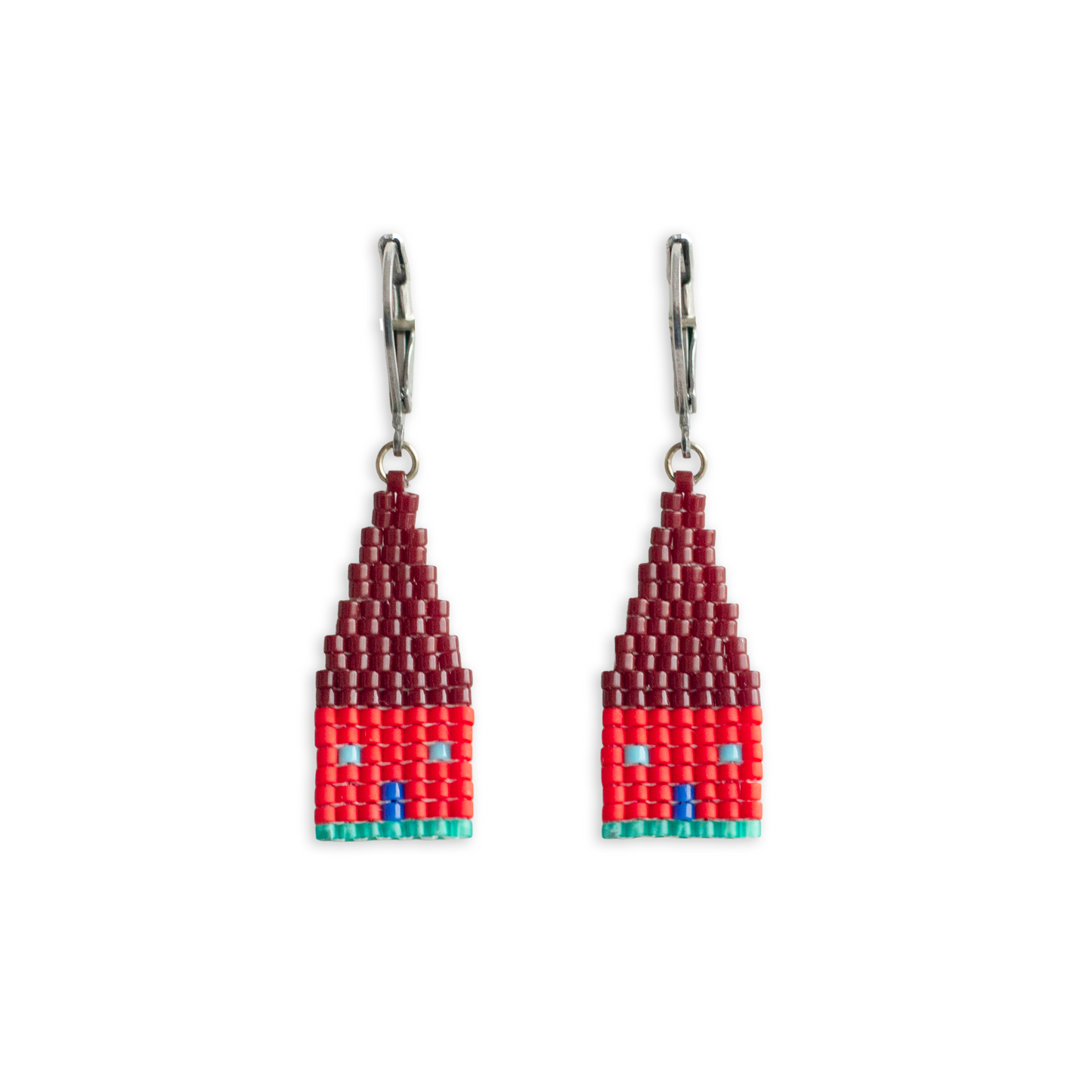 Aretes Casitas - Rojas