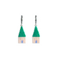 Aretes Casitas - Rosa