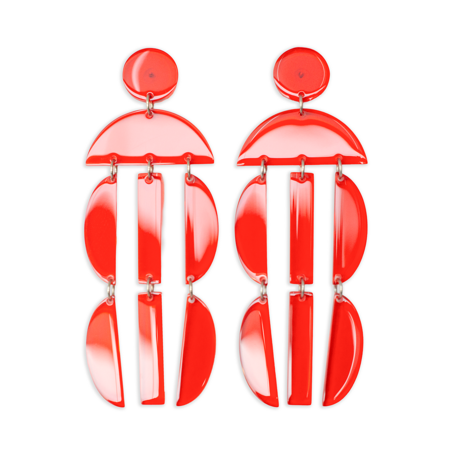 Pendientes maxi de metacrilato vino Medusa