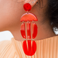 Pendientes maxi de metacrilato vino Medusa